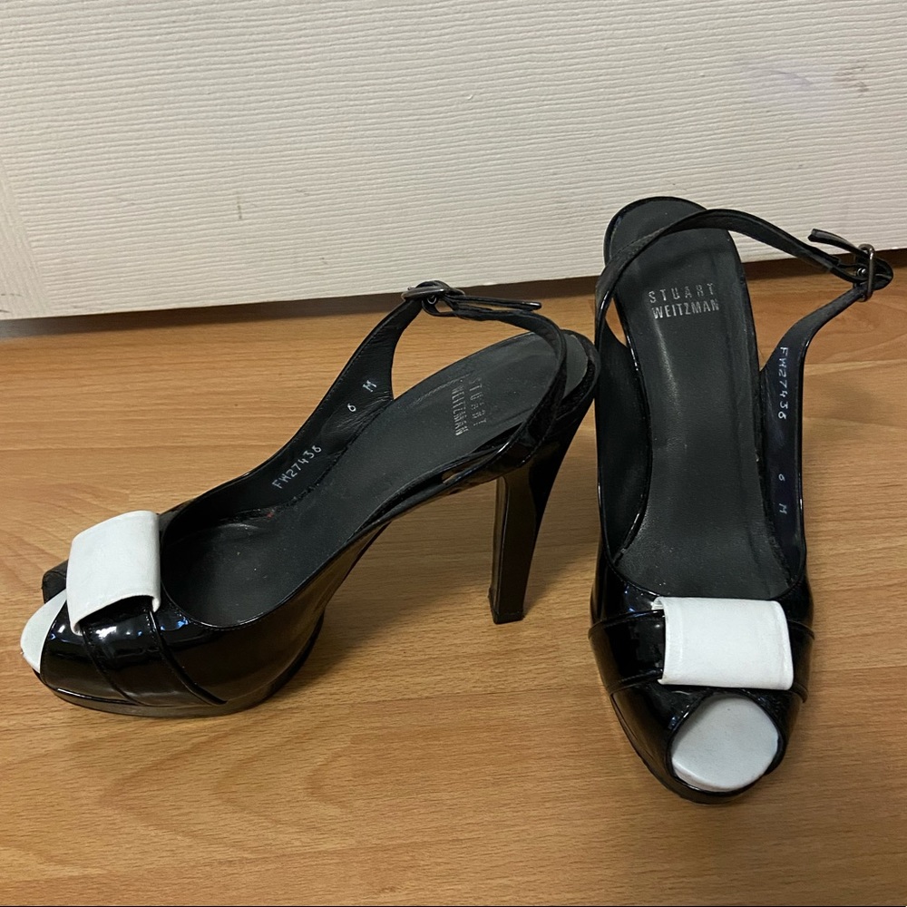 Black and White Stuart Weitzman Heels